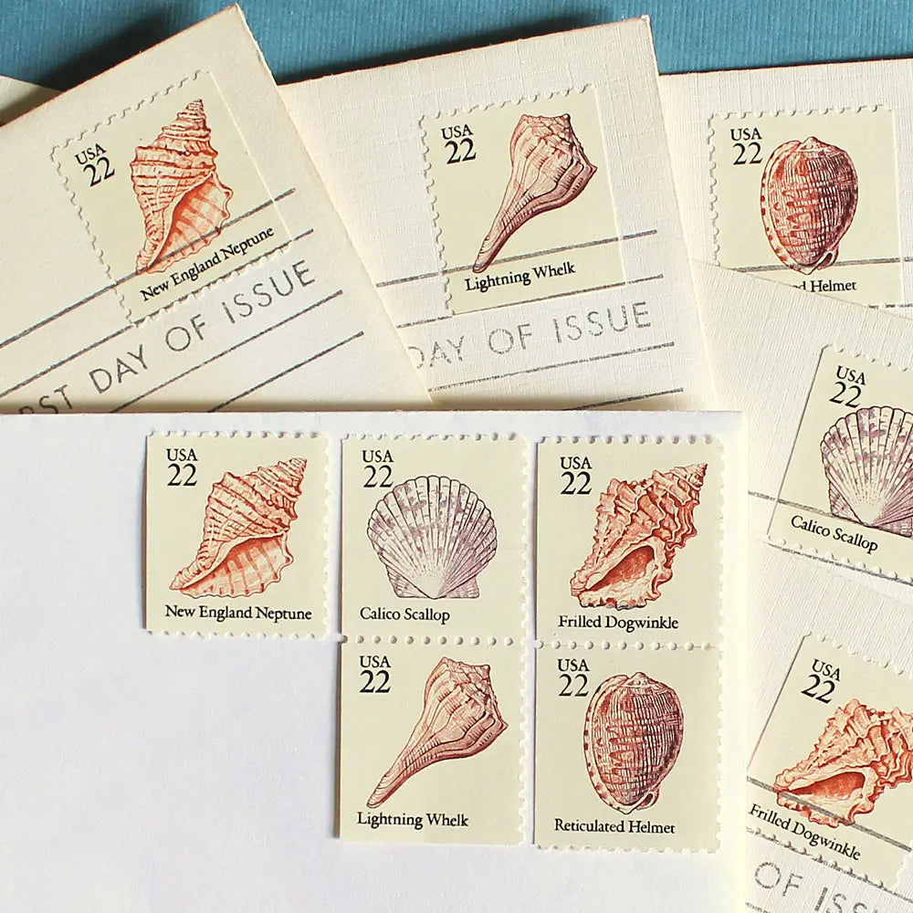 22c Seashell Stamps - Pack of 10
