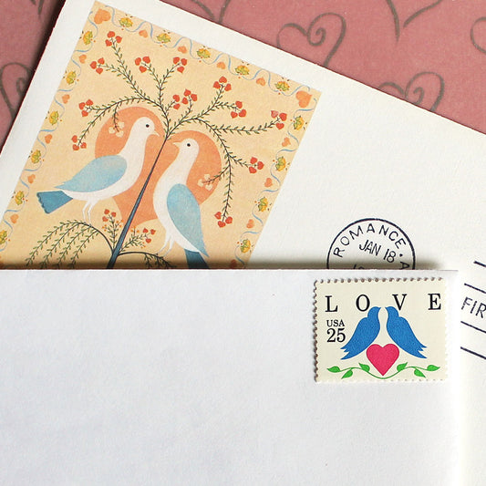 25c Blue Birds Love Stamps - Pack of 10