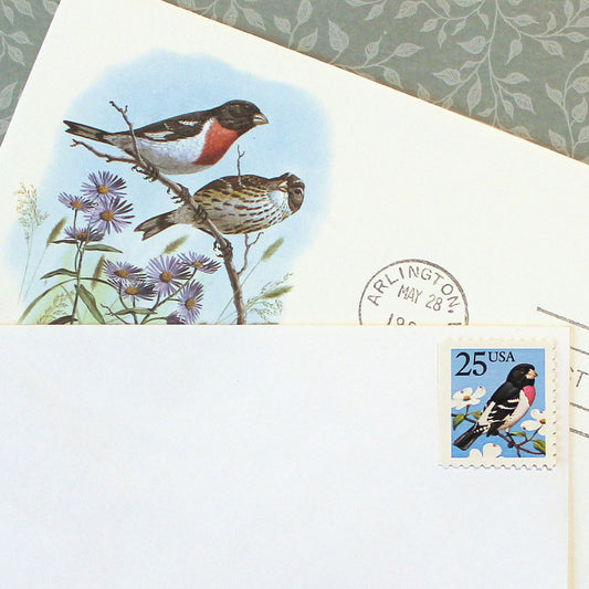 25c Grosbeak Finch Stamps - Pack of 10