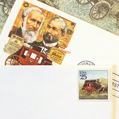 25c Stagecoach Mail Delivery Stamps - Pack of 5