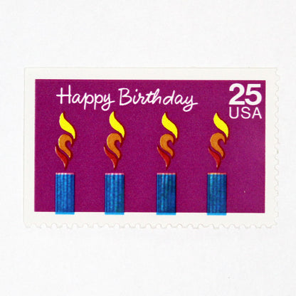 25c Happy Birthday Stamps .. Vintage Unused US Postage Stamps .. Pack of 5  – treasurefoxstamps