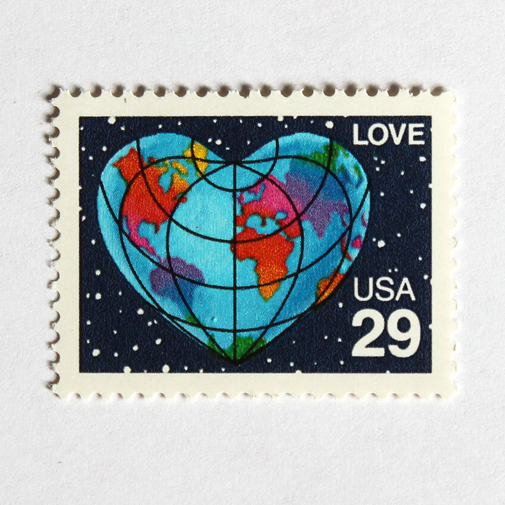 29c Heart in Envelope Stamps .. Vintage Unused US Postage Stamps .. Pack of  10 – treasurefoxstamps