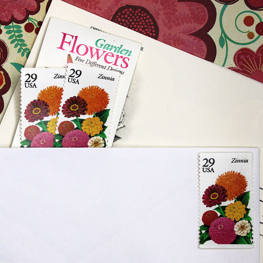 29c Zinnia Stamps - Pack of 5