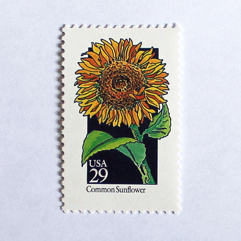 29c Common Sunflower Wildflower Stamps - Pack of 5