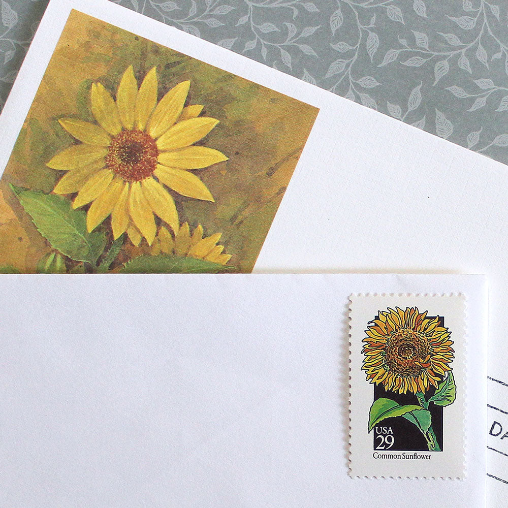 29c Common Sunflower Wildflower Stamps - Pack of 5
