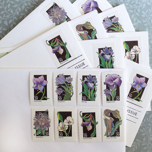 29c Purple Wildflowers Stamps - Pack of 8