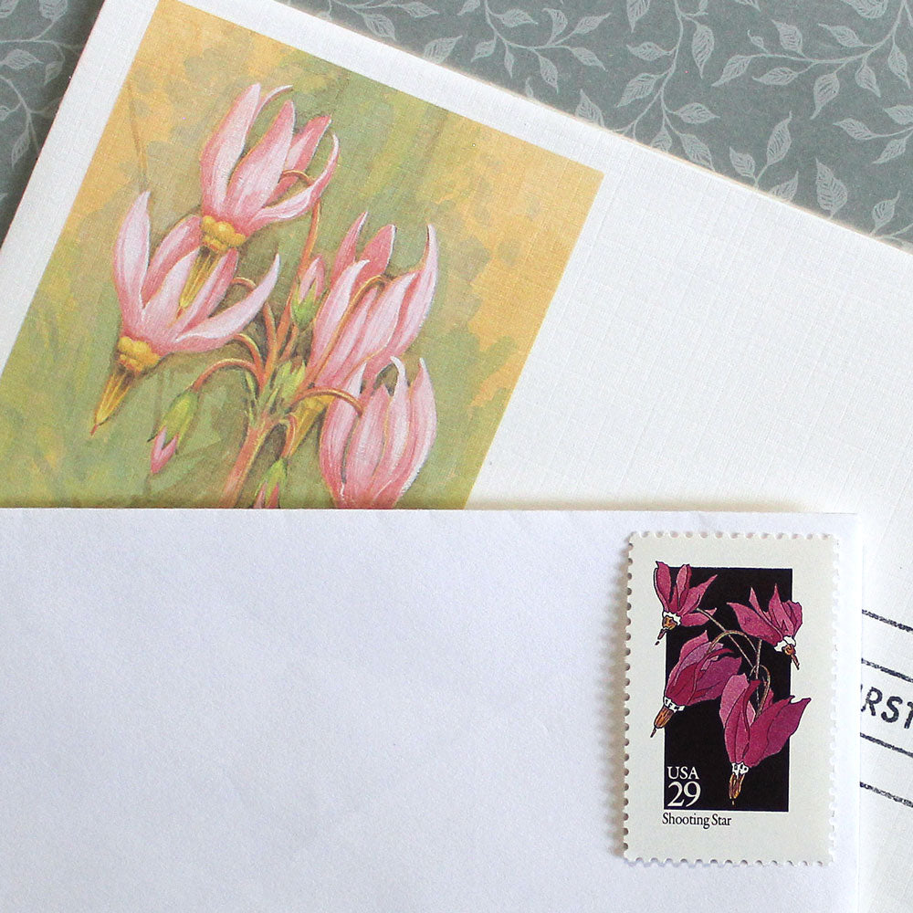 29c Pink Wildflowers Stamps - Pack of 10