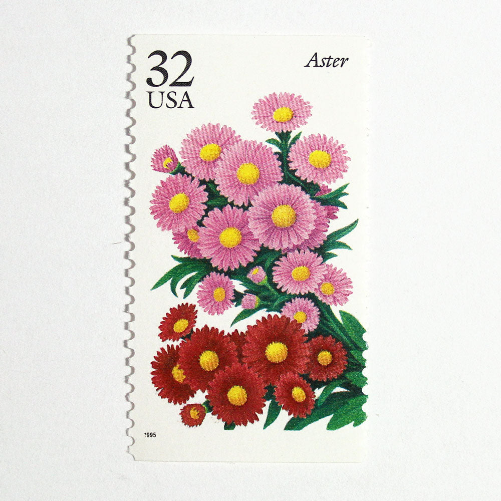 32c Aster Stamps - Pack of 5