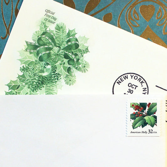 32c American Holly Stamps - Pack of 20