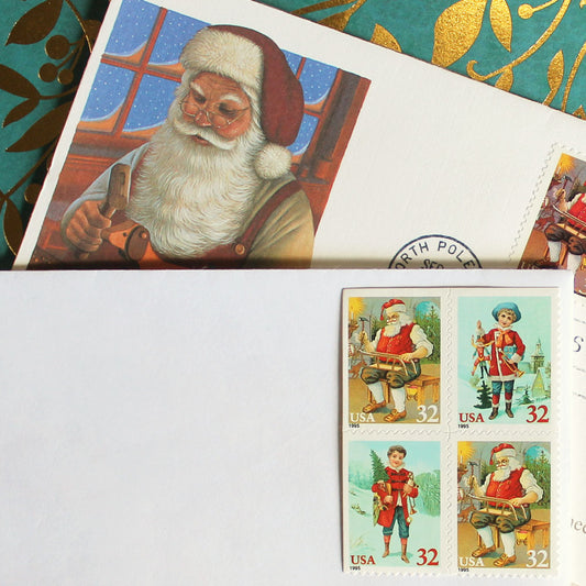 32c Santa and Children Stamps - Pack of 20