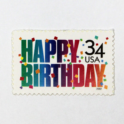 34c Happy Birthday Stamps - Pack of 5