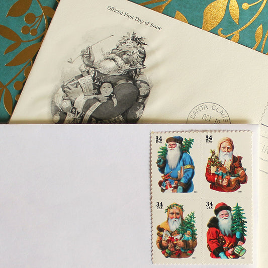 34c Santa Claus Stamps - Pack of 20