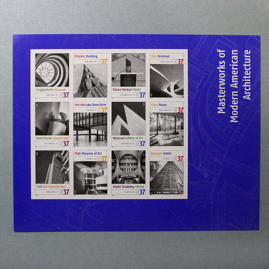 37c Modern American Architecture Stamps - Sheet of 12