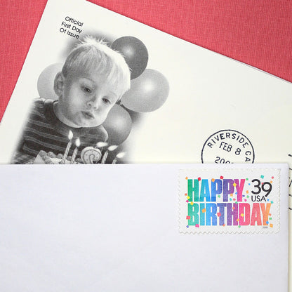 39c Happy Birthday Stamps - Pack of 5