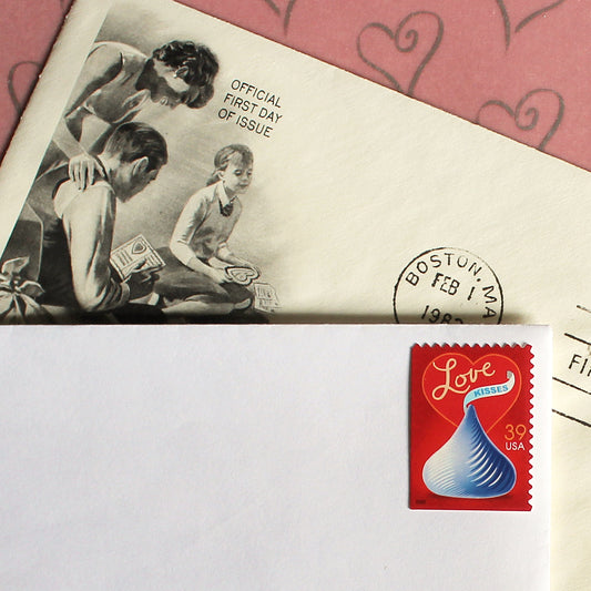 39c Love Kisses Stamps .. Unused US Postage Stamps .. Pack of 10