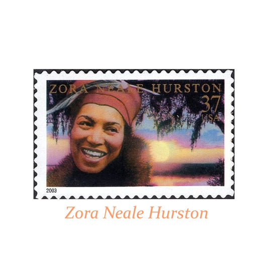 TEN 37c Zora Neale Hurston Stamp | Unused US Postage Stamps | Harlem Renaissance | Novelist | Black Folklore | Florida | Stamps for mailing