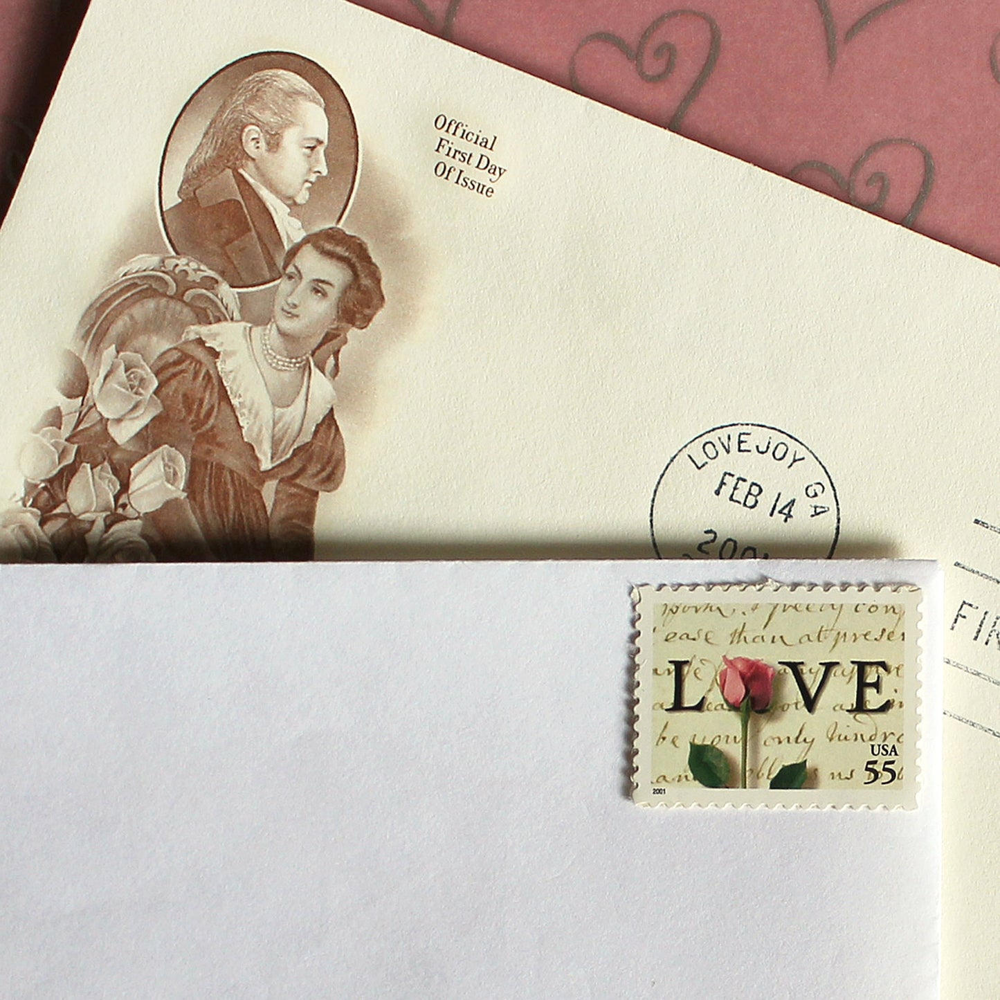 55c Love Letter Stamps .. Vintage Unused US Postage Stamps .. Pack of 10