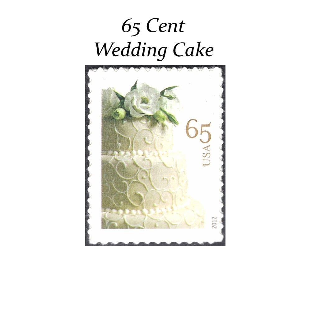 Bride Groom Wedding Date Postage Stamps