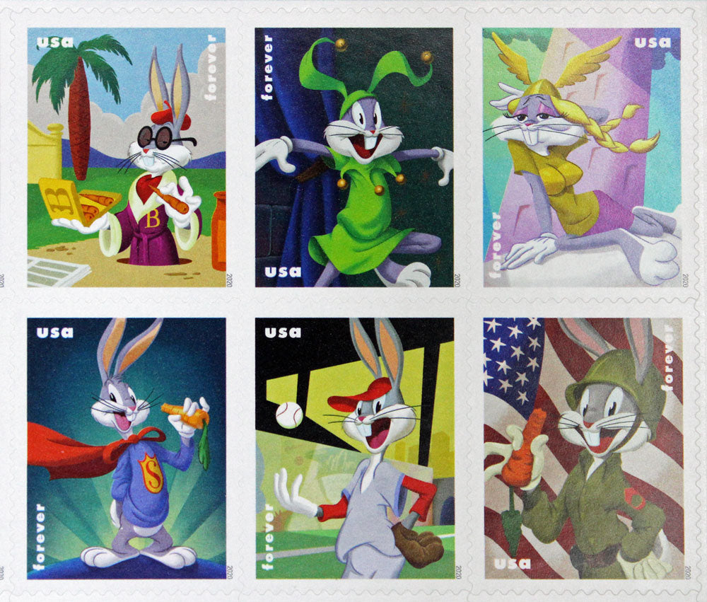 Bugs Bunny Forever Stamps Unused US Postage Stamps Sheet of