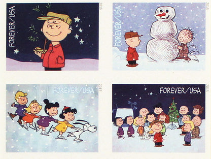 Charlie Brown Christmas Forever Stamps .. Unused US Postage Stamps
