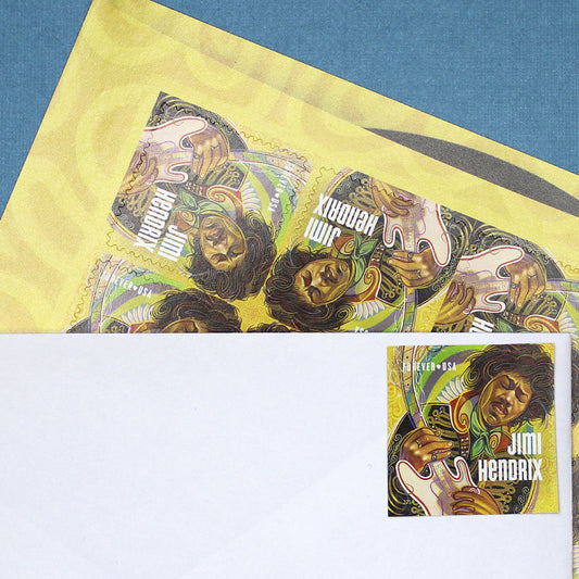 Jimi Hendrix Forever Stamps - Pack of 4