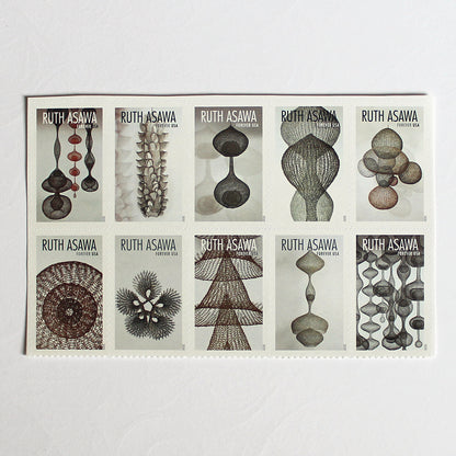 Ruth Asawa Forever Stamps .. Unused US Postage Stamps .. Pack of 10