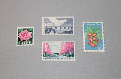 Blush Floral and Neutral Ship Vintage Postage Set // 1 ounce plus